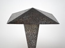 Brutalist French Hammered Metal Table Lamp