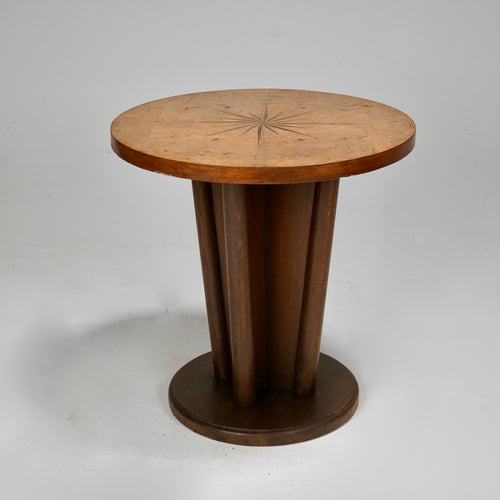 Burl Walnut Gueridon Table