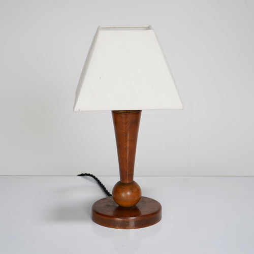 French Wooden Table Lamp