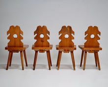 Set Of Four Brutalist Dining Chairs For Capelia 1960s