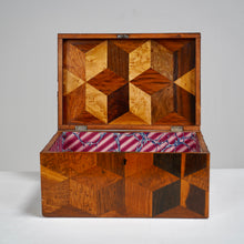 Antique Marquetry Stationary Box