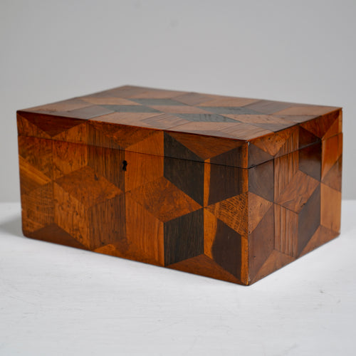 Antique Marquetry Stationary Box