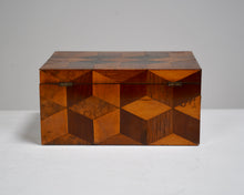 Antique Marquetry Stationary Box