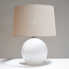 White Opaline Glass Spherical Table Lamp