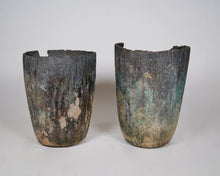 Pair Of Large Crucible Pots