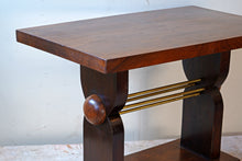 French Art Deco Walnut Side Table