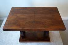 French Art Deco Walnut Side Table