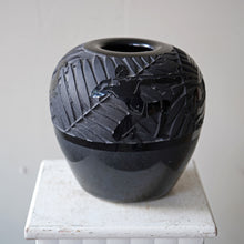 Art Deco Vase Black Glass Signed Verart - Louis Lauro