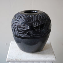 Art Deco Vase Black Glass Signed Verart - Louis Lauro