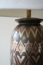 Large Art Deco French Dinanderie Table Lamp