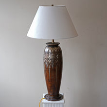 Large Art Deco French Dinanderie Table Lamp
