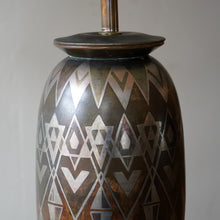 Large Art Deco French Dinanderie Table Lamp