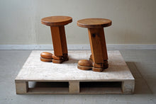 1980 Pine Boot Side Tables Post Modern