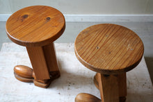 1980 Pine Boot Side Tables Post Modern