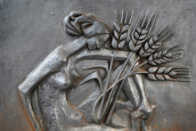 1950s French Cast Iron Relief Fireback