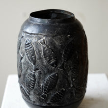 Pressed Metal Fish Vase
