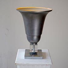 French Aluminium and Glass Uplight Lamp