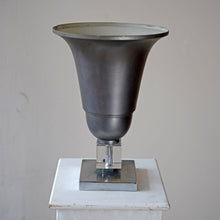 French Aluminium and Glass Uplight Lamp