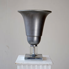 French Aluminium and Glass Uplight Lamp