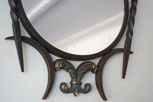 French Iron And Bronze Wall Mirror 1940s