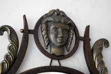French Iron And Bronze Wall Mirror 1940s