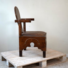 Antique French Leather Armchair