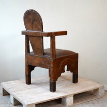 Antique French Leather Armchair