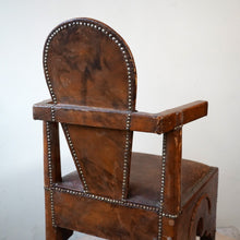 Antique French Leather Armchair