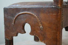 Antique French Leather Armchair