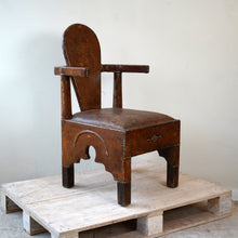 Antique French Leather Armchair