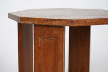 Art Deco Oak And Ebony Side Table