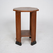 Art Deco Oak And Ebony Side Table