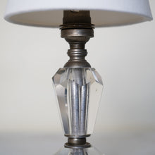 French Cut Glass And Steel Lamp