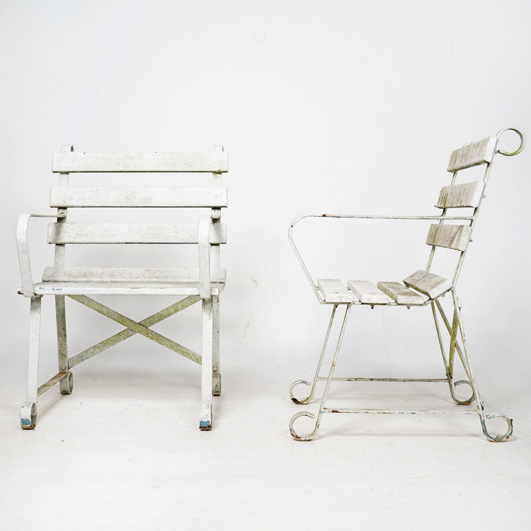 Strap-Work Iron Garden Chairs