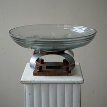 Art Deco Glass And Aluminium Center Piece Bowl