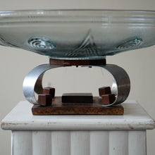Art Deco Glass And Aluminium Center Piece Bowl