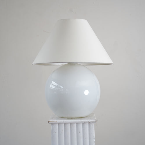 On hold- French Glass Table Lamp Jacques Adnet Style