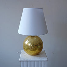 Mid 20th Century Gold Glass Table Lamp