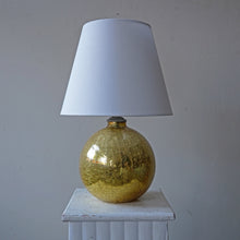 Mid 20th Century Gold Glass Table Lamp