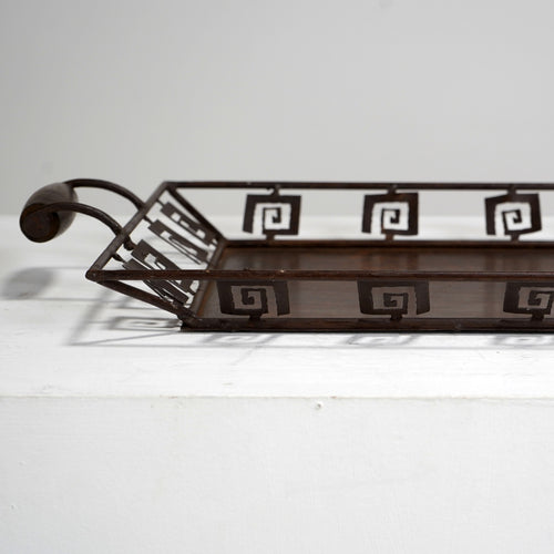 Greek Key Metal Tray