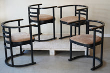 4 Dining Chairs Produced By Habitat 1980s, Style of Josef Hoffmann