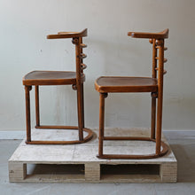 Pair Of Josef Hoffmann “Fledermaus” Chairs Mod 728 (c. 1905) J&J Kohn