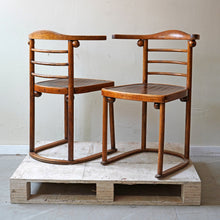 Pair Of Josef Hoffmann “Fledermaus” Chairs Mod 728 (c. 1905) J&J Kohn