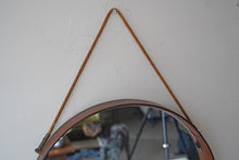 Italian Leather Mirror By Pizzetti, 1950s