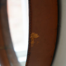 Italian Leather Mirror By Pizzetti, 1950s