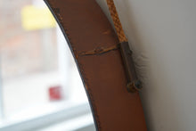Italian Leather Mirror By Pizzetti, 1950s