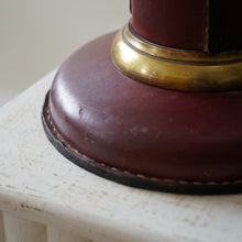 French Leather Table Lamp