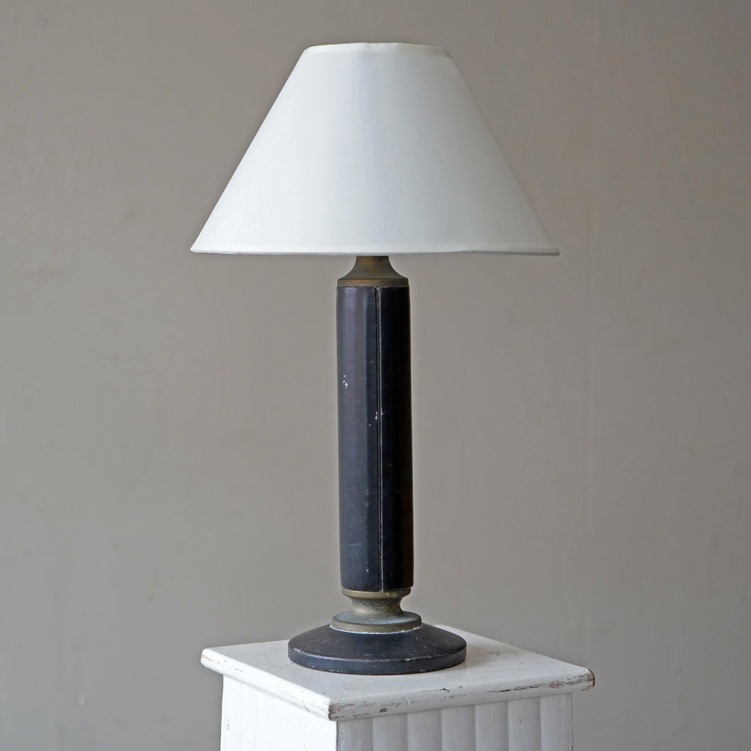 French Leather Wrapped Table Lamp