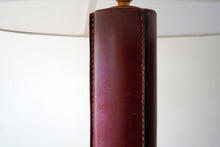 French Leather Table Lamp
