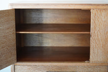 English Art Deco Limed Oak Cabinet